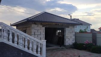 Монтаж кровли гаража